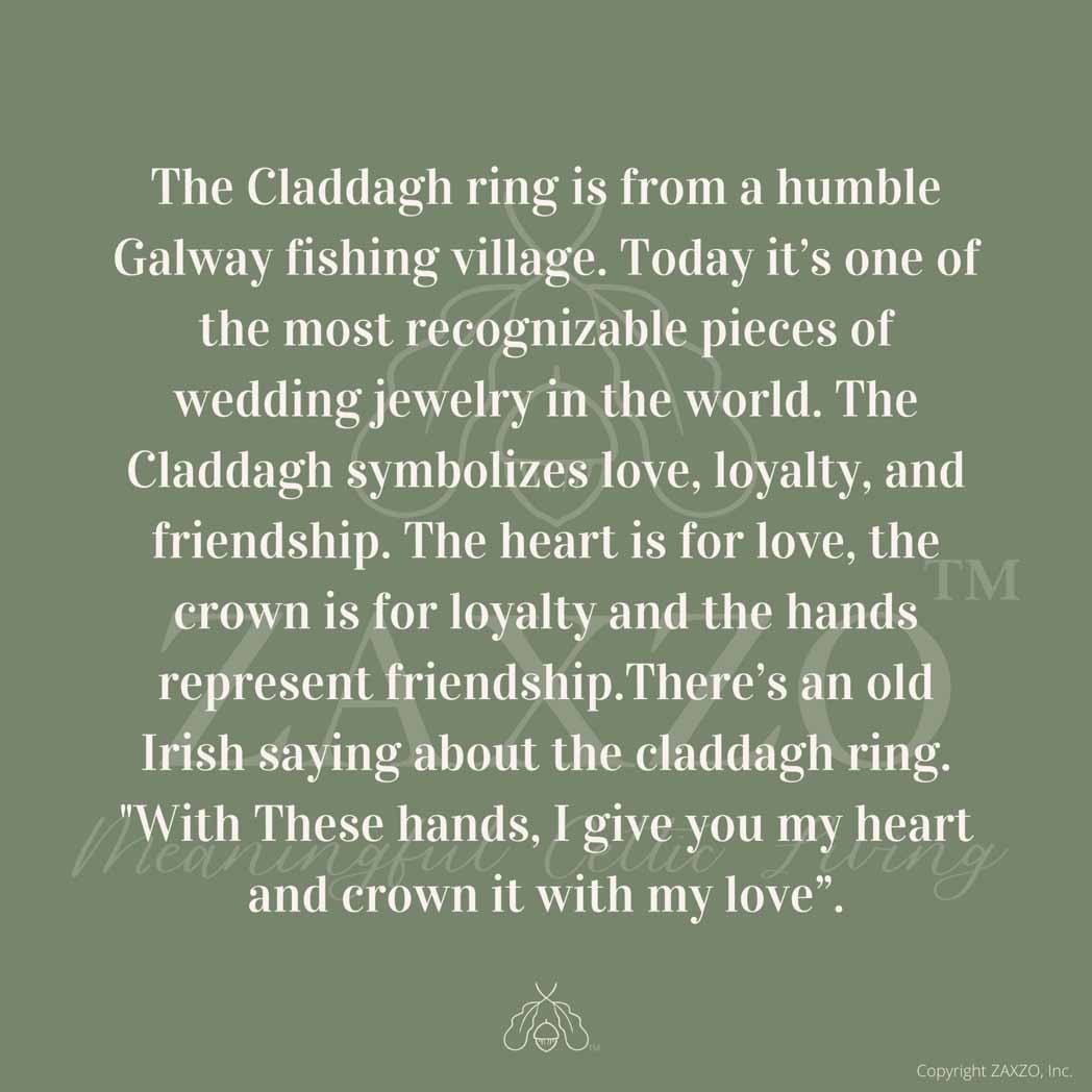 Irish Silver Claddagh Necklace - Small