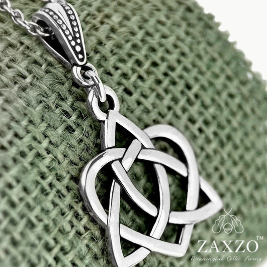 Celtic silver sister knot pendant necklace with choice of chain length.