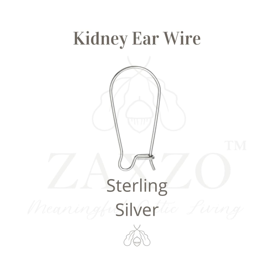 Celtic Sister Knot on Sterling Silver Kidney Wire Earrings - Small.
