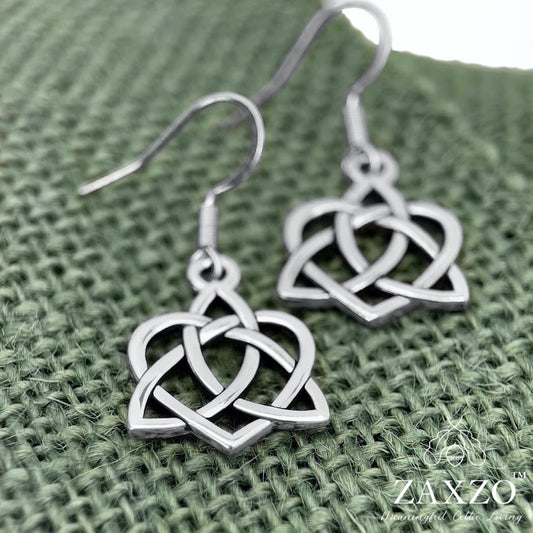 Celtic Silver Sister Knot Wire Earrings with Choice of Ear Wire - Small.
