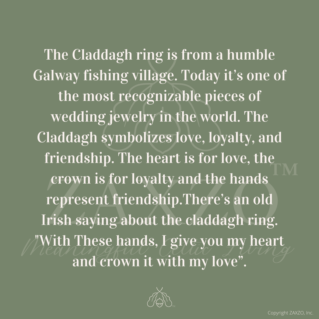 Claddagh Irish Silver Charm Necklace with Birthstone and Monogram.