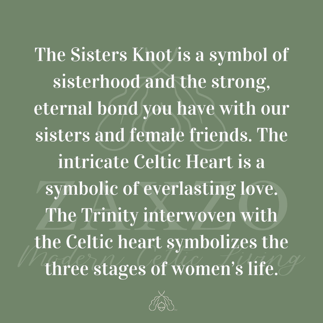 Gold Celtic Sister Knot Lever Back Earrings - Small.